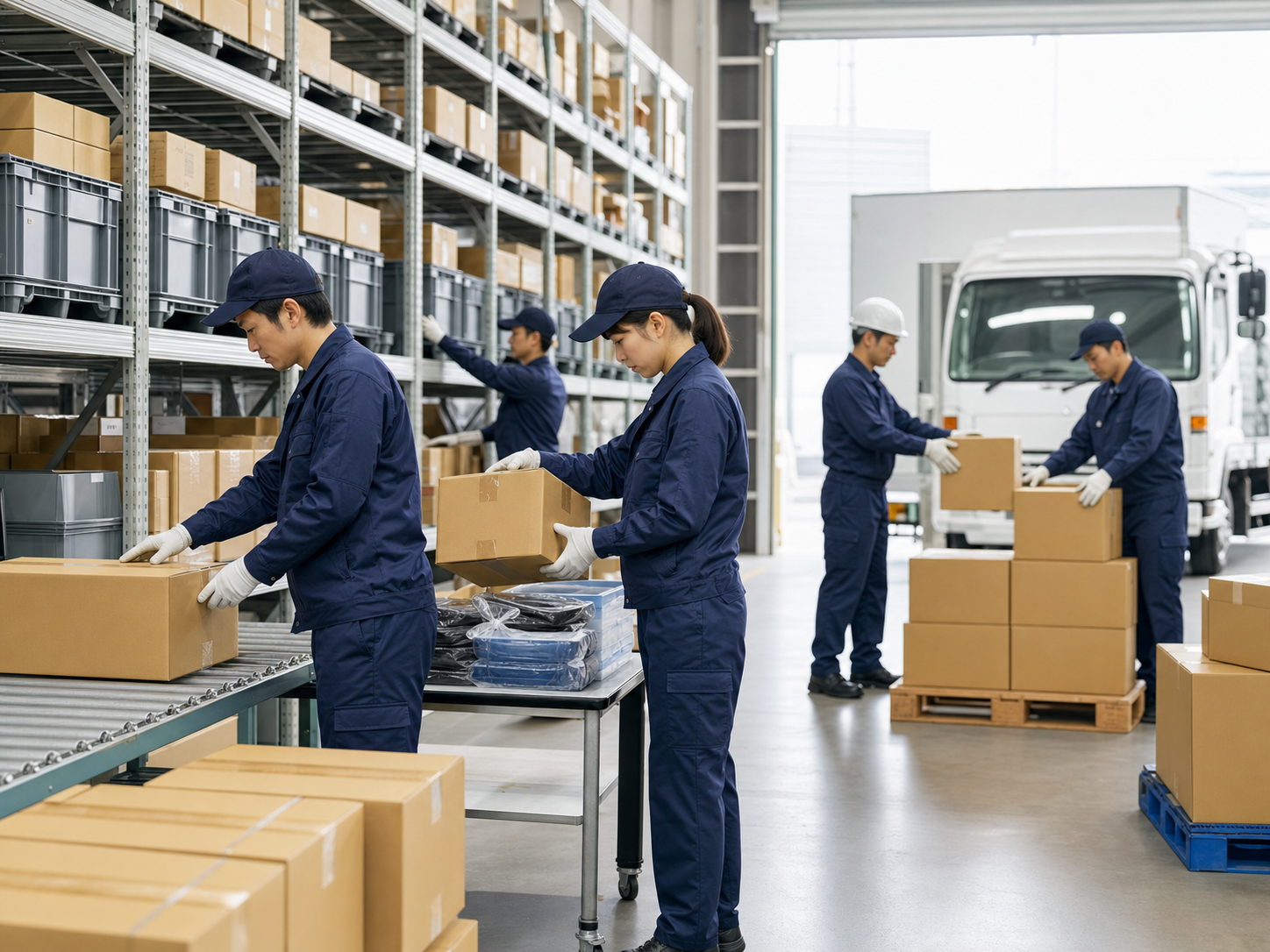 倉庫での一時保管・出荷仕分け